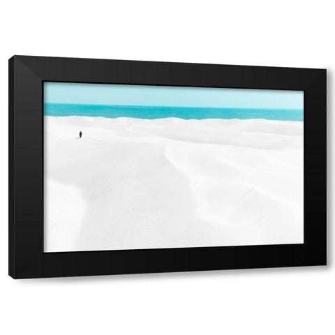 Sugar Sands Black Modern Wood Framed Art Print with Double Matting by AL Farsi, Haitham