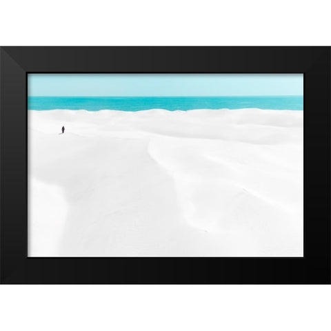 Sugar Sands Black Modern Wood Framed Art Print by AL Farsi, Haitham