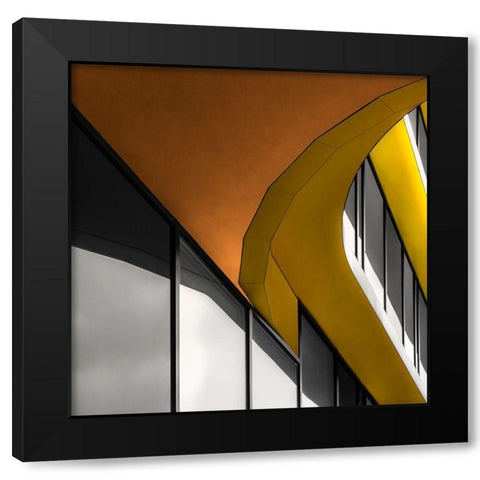 Two Shades Of Gold Black Modern Wood Framed Art Print by Claes, Gilbert