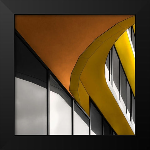 Two Shades Of Gold Black Modern Wood Framed Art Print by Claes, Gilbert