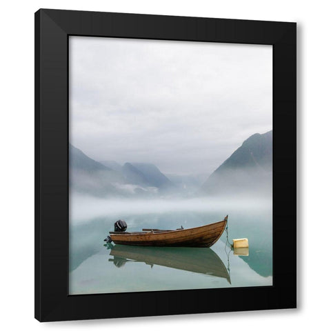 Boat Black Modern Wood Framed Art Print by Thorberntsson, Claes