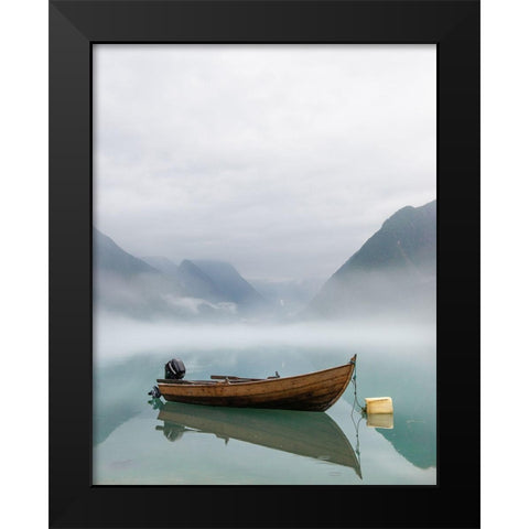 Boat Black Modern Wood Framed Art Print by Thorberntsson, Claes