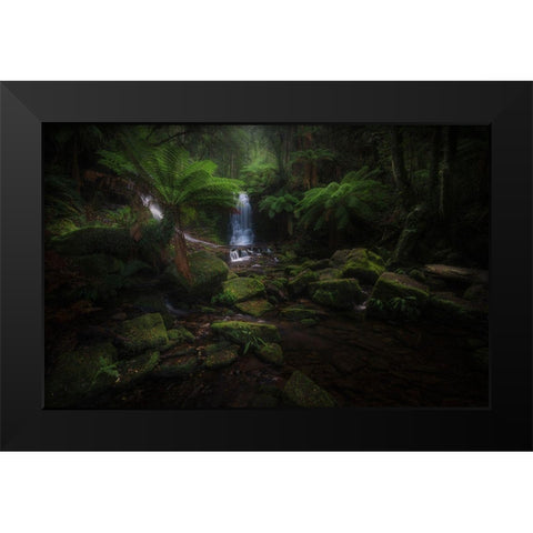 Horseshoe Falls Black Modern Wood Framed Art Print by Vandewalle, Richard