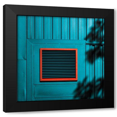 Shadows On A Wall Black Modern Wood Framed Art Print with Double Matting by Schuster, Inge