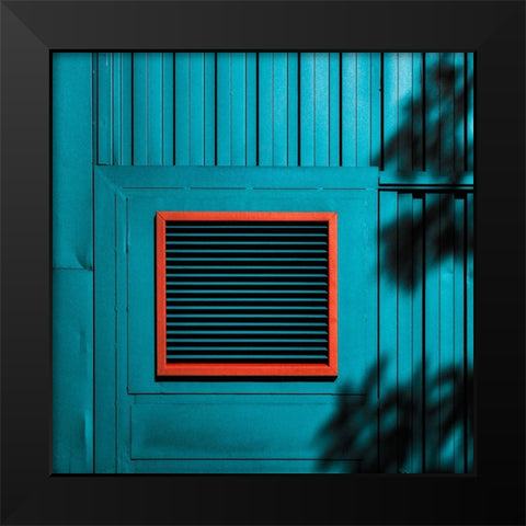 Shadows On A Wall Black Modern Wood Framed Art Print by Schuster, Inge