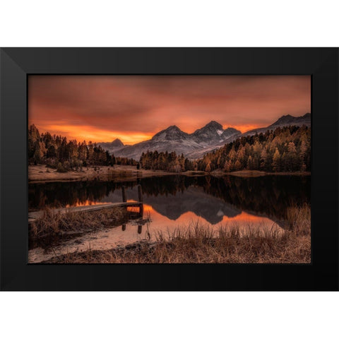 Calm Black Modern Wood Framed Art Print by Agazzi, Andreas