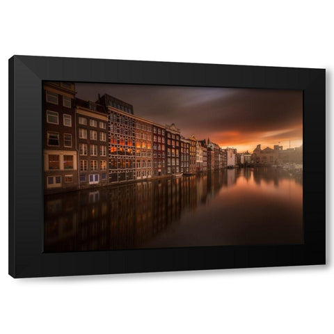 Amsterdam #1 Black Modern Wood Framed Art Print by Rebustini, Luca