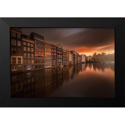 Amsterdam #1 Black Modern Wood Framed Art Print by Rebustini, Luca