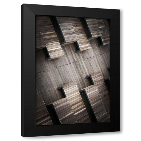 Seating Area Black Modern Wood Framed Art Print with Double Matting by Pfeiffer, Peter