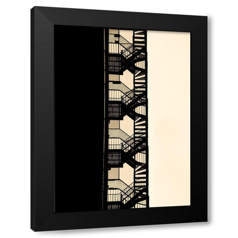 Urban Texture - Manhattan-New York Black Modern Wood Framed Art Print by Orbach, Arnon