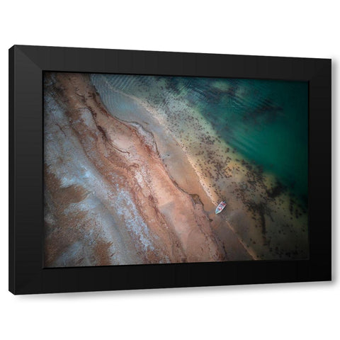 Boat Black Modern Wood Framed Art Print by Abbasi, Ahmad