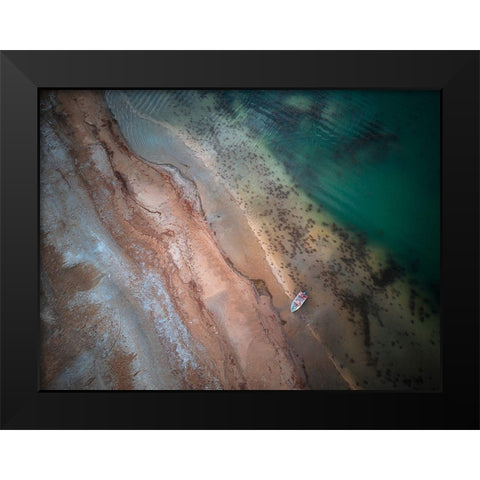 Boat Black Modern Wood Framed Art Print by Abbasi, Ahmad