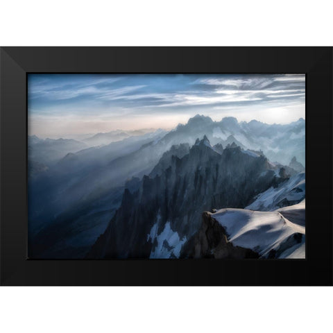 The Morning Mist Black Modern Wood Framed Art Print by Nourse, Will