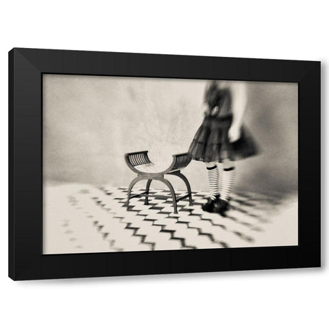 I CanT Go Back To Yesterday Because I Was A Different Person Then Black Modern Wood Framed Art Print by Brackstone, Mel