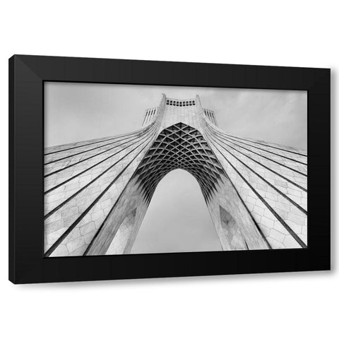 Azadi Tower Black Modern Wood Framed Art Print by Oskoei, Mohammad