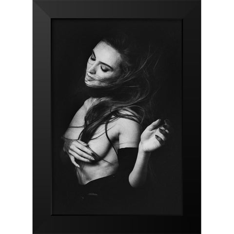 Nataleen Black Modern Wood Framed Art Print by Rise, Zachar