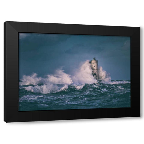 The Lighthouse Black Modern Wood Framed Art Print by Atzori, Daniele