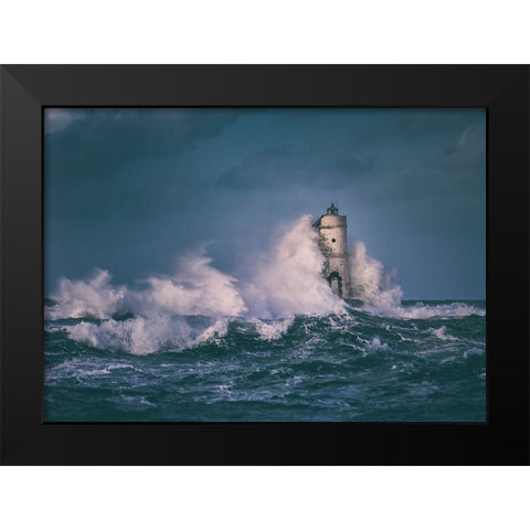 The Lighthouse Black Modern Wood Framed Art Print by Atzori, Daniele