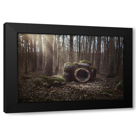 Lost Black Modern Wood Framed Art Print with Double Matting by Cakovsky, Peter