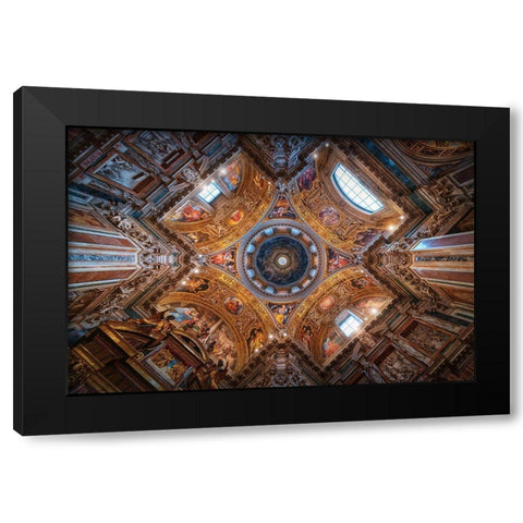 Maggiore Black Modern Wood Framed Art Print with Double Matting by Pablo De, Juan