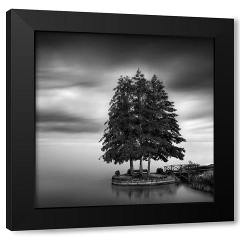 Sweden Landscape Black Modern Wood Framed Art Print by Digalakis, George