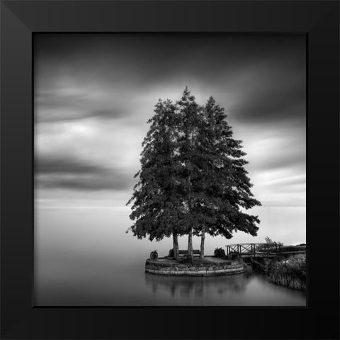 Sweden Landscape Black Modern Wood Framed Art Print by Digalakis, George