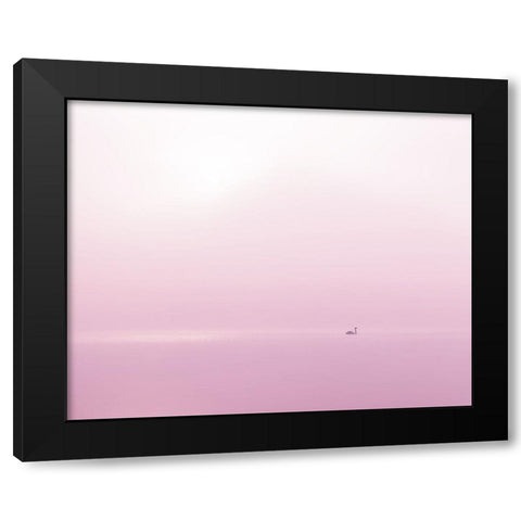 Swan II Black Modern Wood Framed Art Print by Gibo, Alexandre