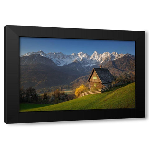 Idyllic Scenery Black Modern Wood Framed Art Print by Krivec, Ales