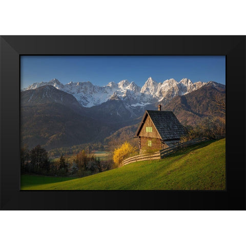 Idyllic Scenery Black Modern Wood Framed Art Print by Krivec, Ales
