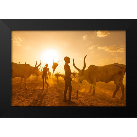 Early Morning .. Black Modern Wood Framed Art Print by Alhumaid, Hesham