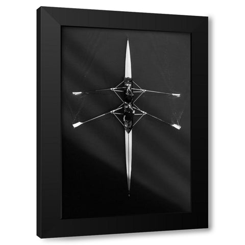 Boat Black Modern Wood Framed Art Print by Dzodan, Bojan