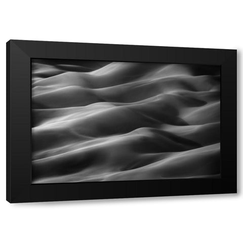 Sandy Hills Black Modern Wood Framed Art Print with Double Matting by Behzad, Majid