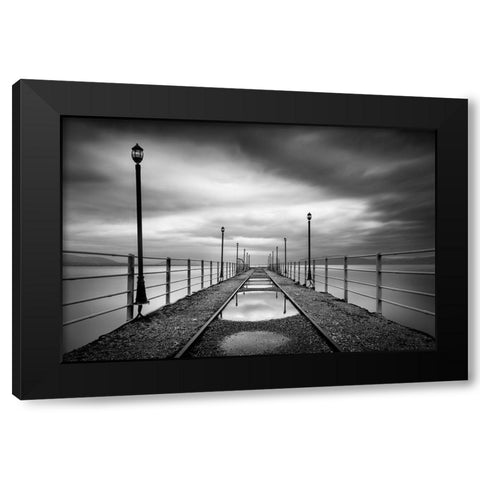 Long Walk Black Modern Wood Framed Art Print by Digalakis, George