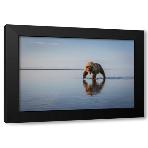 Walking My Walk Black Modern Wood Framed Art Print by Doyle, Renee