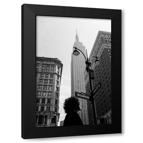 New York-New York Black Modern Wood Framed Art Print by Salgado Gispert, Gloria
