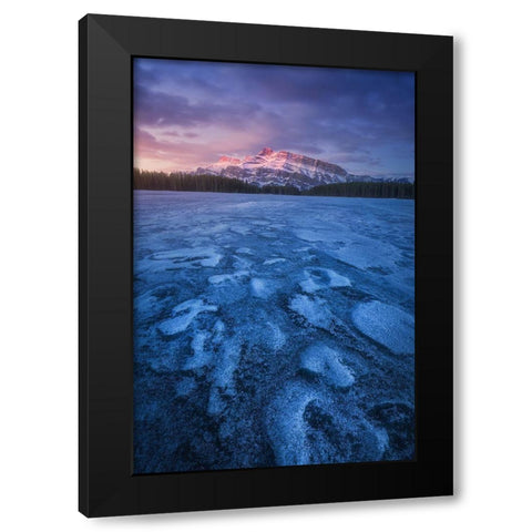 Two Jack Lake Black Modern Wood Framed Art Print with Double Matting by F. Turienzo, Carlos