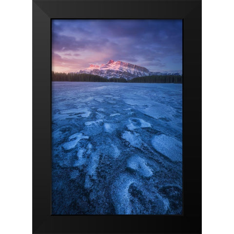 Two Jack Lake Black Modern Wood Framed Art Print by F. Turienzo, Carlos