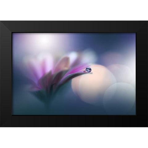 ~O~ Black Modern Wood Framed Art Print by Nan, Juliana