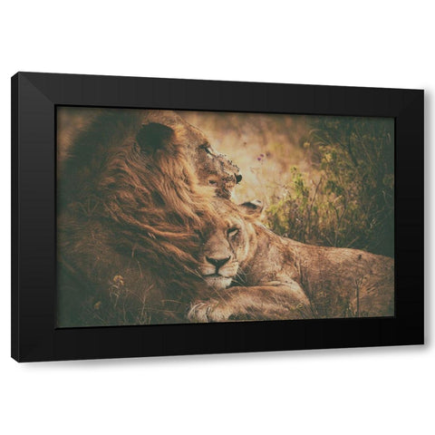 We Qflyq Together Black Modern Wood Framed Art Print with Double Matting by Alnaser, Mohammed