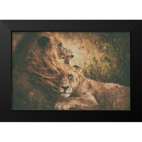 We Qflyq Together Black Modern Wood Framed Art Print by Alnaser, Mohammed