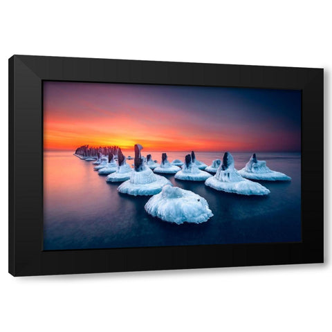 The Ice Guard Black Modern Wood Framed Art Print with Double Matting by Bolgov, Ruslan