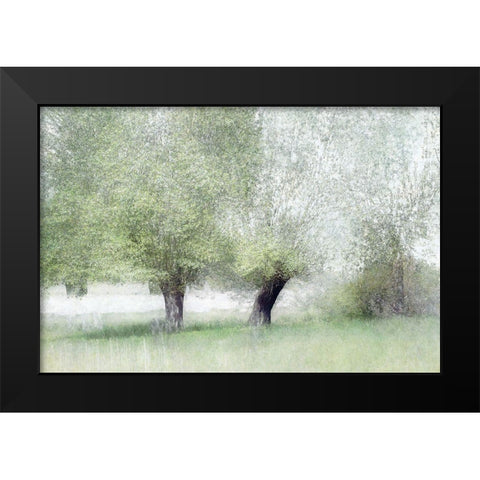 Young Green Black Modern Wood Framed Art Print by Talen, Nel