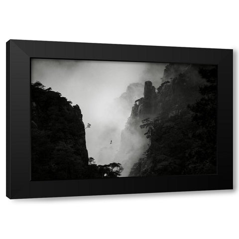 Er?Appeyiaemm Black Modern Wood Framed Art Print by Wang, Aijun