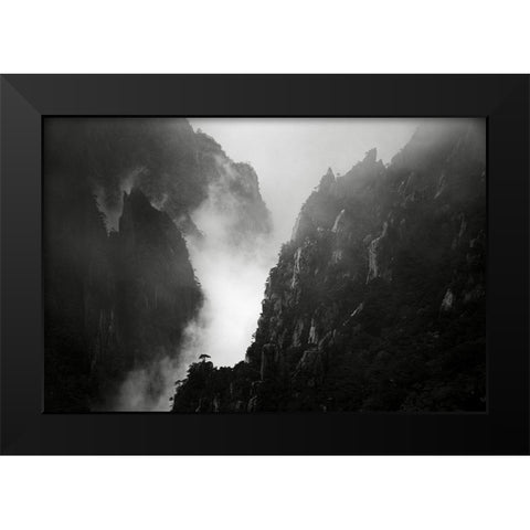Er?Appaandsup1;-Candfrac34 Black Modern Wood Framed Art Print by Wang, Aijun