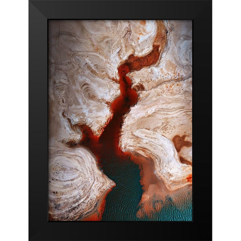 Some Earth 1. Black Modern Wood Framed Art Print by Pablo De, Juan