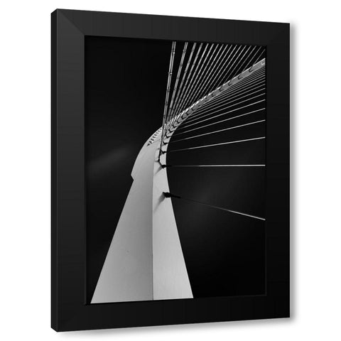 Bridge Black Modern Wood Framed Art Print by Eric