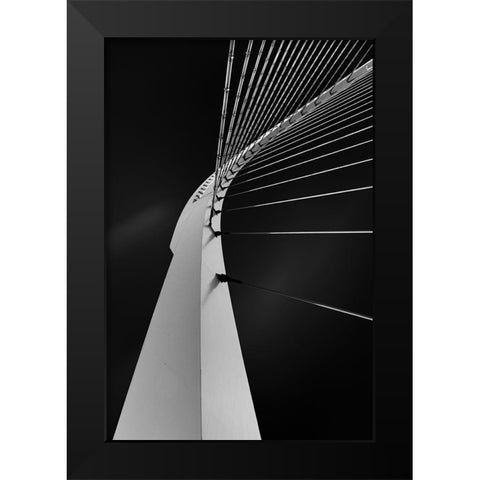 Bridge Black Modern Wood Framed Art Print by Eric