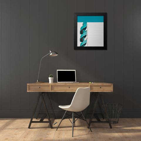 ... Spiral Black Modern Wood Framed Art Print by Vollrath, Jorg