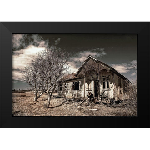 John Wayneaas Official Retirement Black Modern Wood Framed Art Print by H. Ingibergsson, Torsteinn