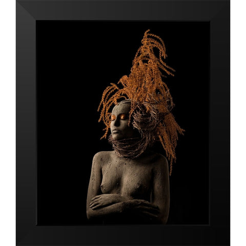 Roots Black Modern Wood Framed Art Print by Sanchez, Alfredo